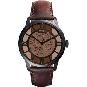Men's Automatic Watch with Mechanical Movement and Skeleton Dial